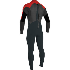 2022 O'Neill Youth Epic 4/3mm Back Zip GBS Wetsuit 4216B - Gunmetal / Black / Red